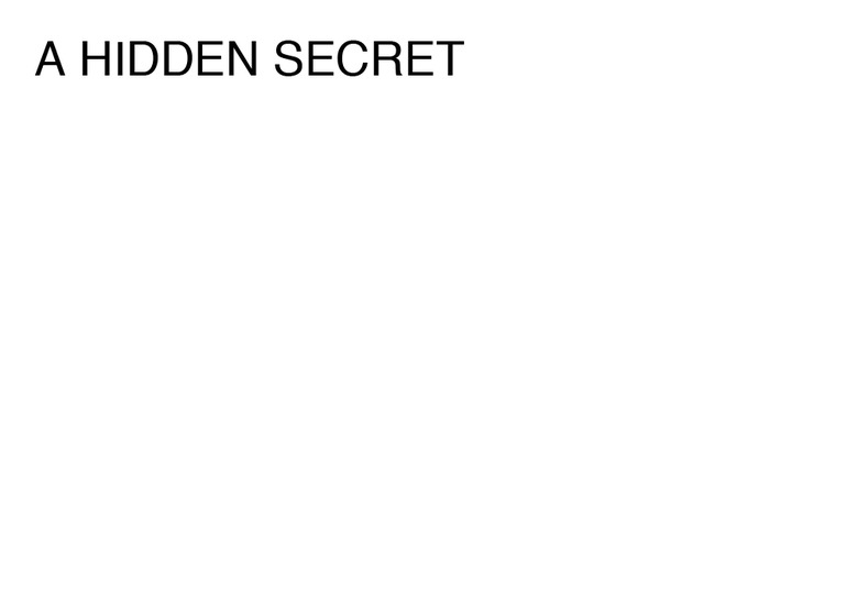 A HIDDEN SECRET