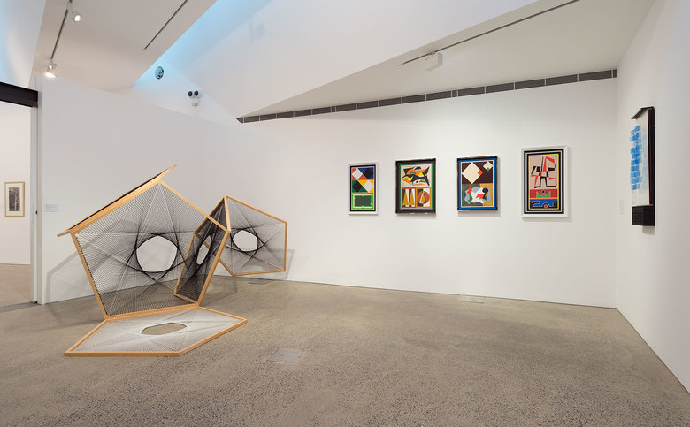 installation view: Diena Georgetti in Call of the Avant-Garde: Constructivism and Australian Art | curated by Sue Cramer and Lesley Harding | at Heide Museum of Modern Art, Melbourne
