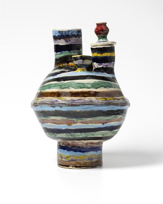 Pot with Stripes and Stopper