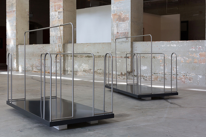 installation view: Bonita Bub, 3 Trolleys, 12 Stools, 2016 | Fauvette Loureiro Memorial Artists Travel Scholarship | Sydney College of the Arts, The University of Sydney, Sydney